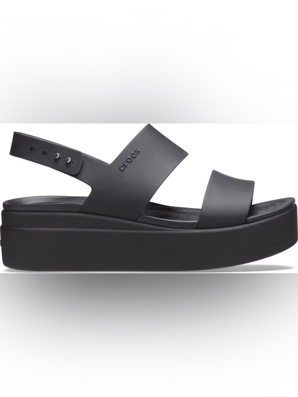 CROCS Black Platform Slide Sandals